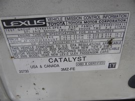 2005 LEXUS ES 330 WHITE 3.3 AT Z19883